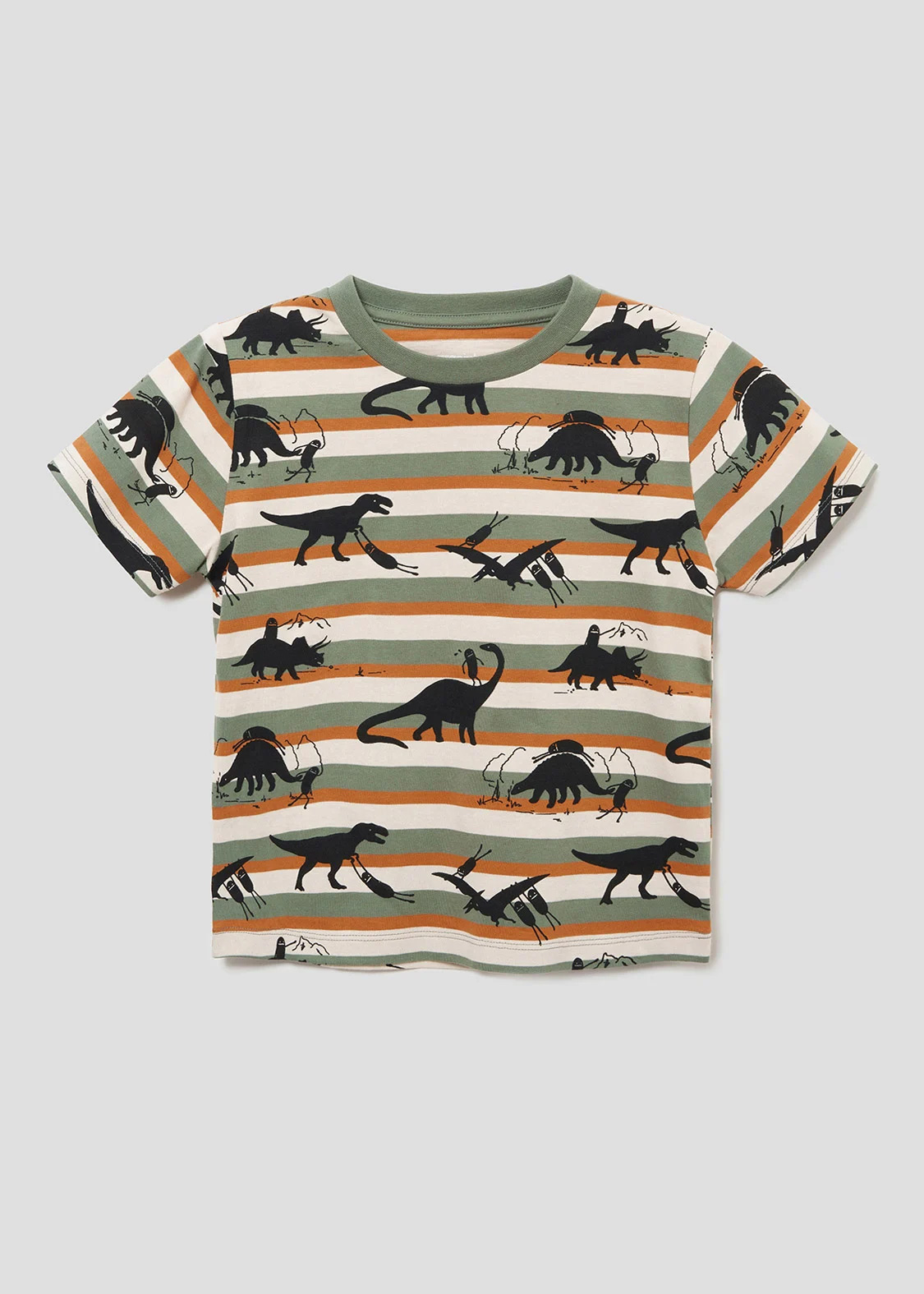 ビューティフルシャドープレイングウィズダイナソー｜キッズTシャツ